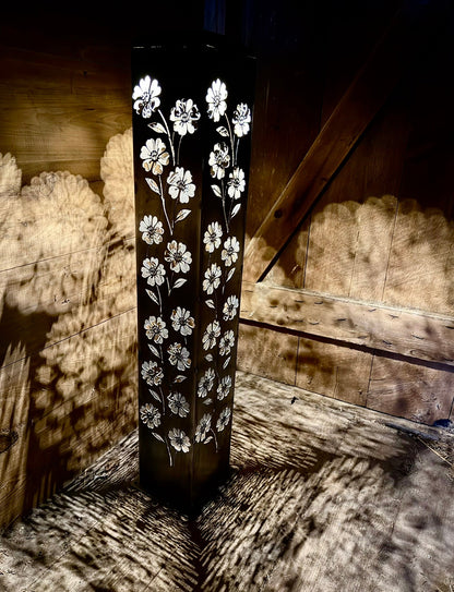 Blooming Magnolias Steel Luminary Pillar | Multiple Sizes