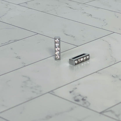 ClaudiaG Pavé Letters -Silver Charms
