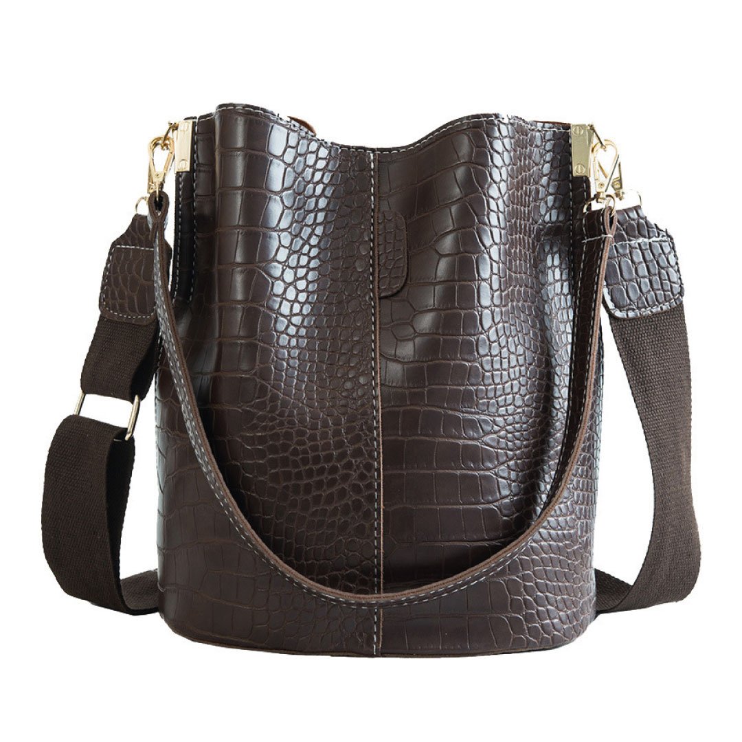 ClaudiaG Blake Shoulder Bag -Chocolate Croc