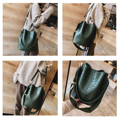ClaudiaG Blake Shoulder Bag -Olive Croc