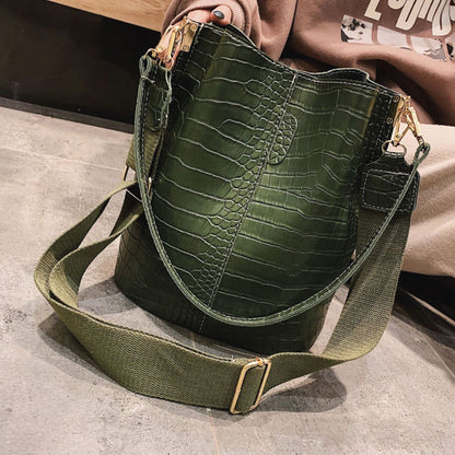 ClaudiaG Blake Shoulder Bag -Olive Croc