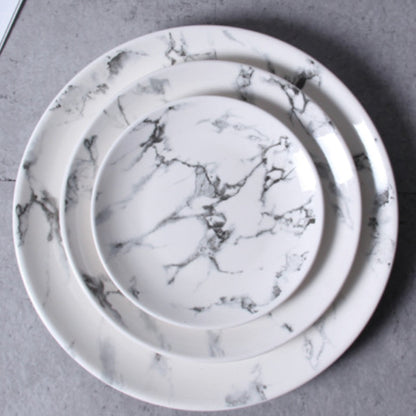 ClaudiaG Marble Round Plate