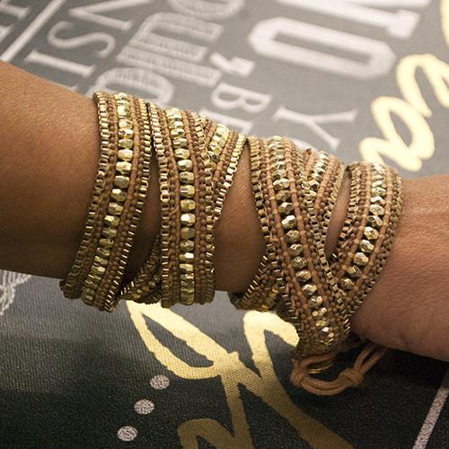 ClaudiaG Double Looped Bracelet- Gold