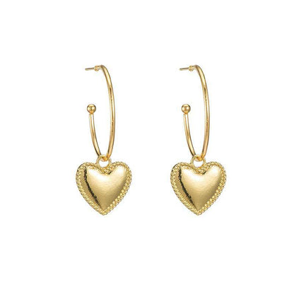 ClaudiaG Gold Heart Drop Earrings