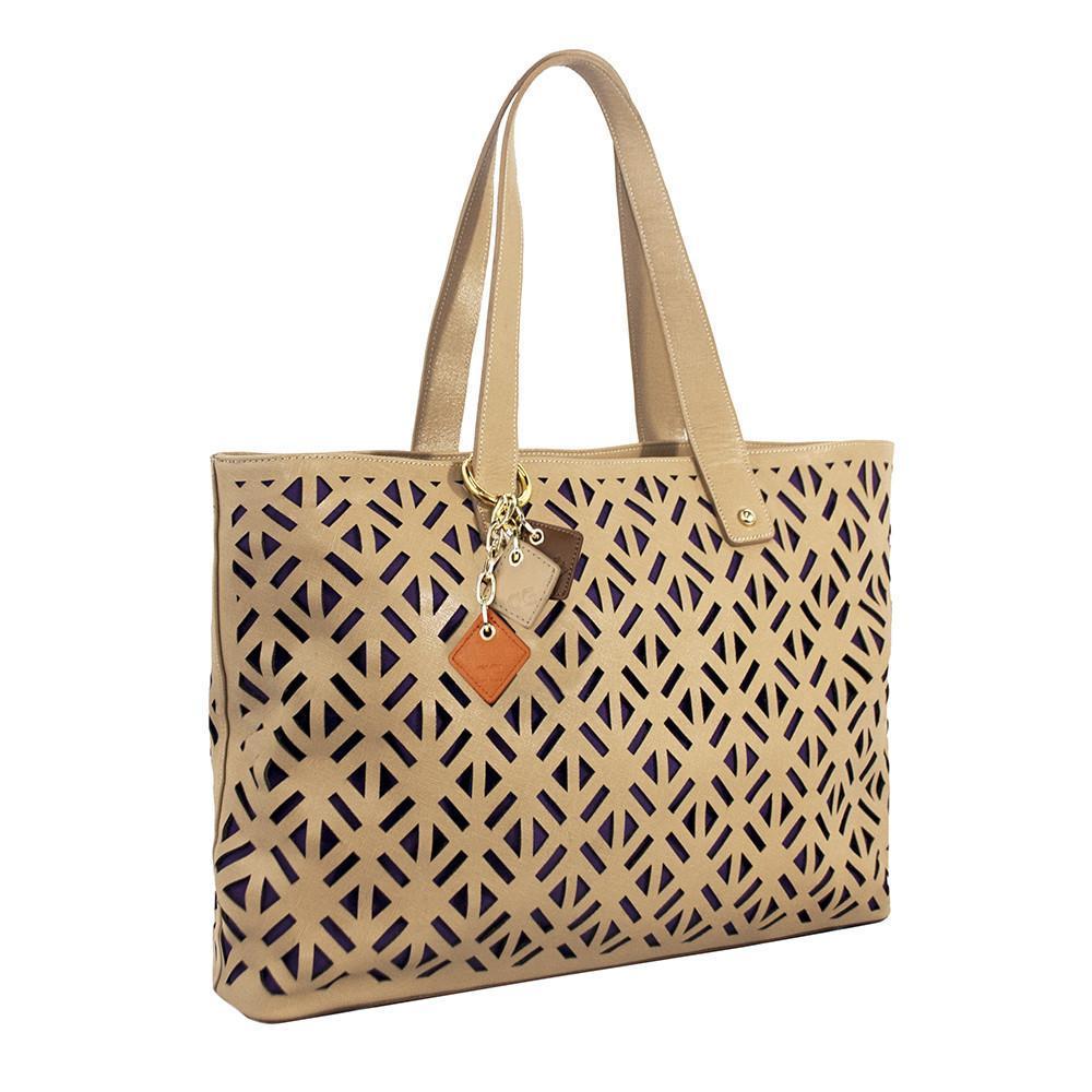 ClaudiaG Luminous Leather Tote  -Tan