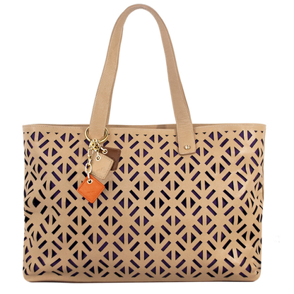 ClaudiaG Luminous Leather Tote  -Tan