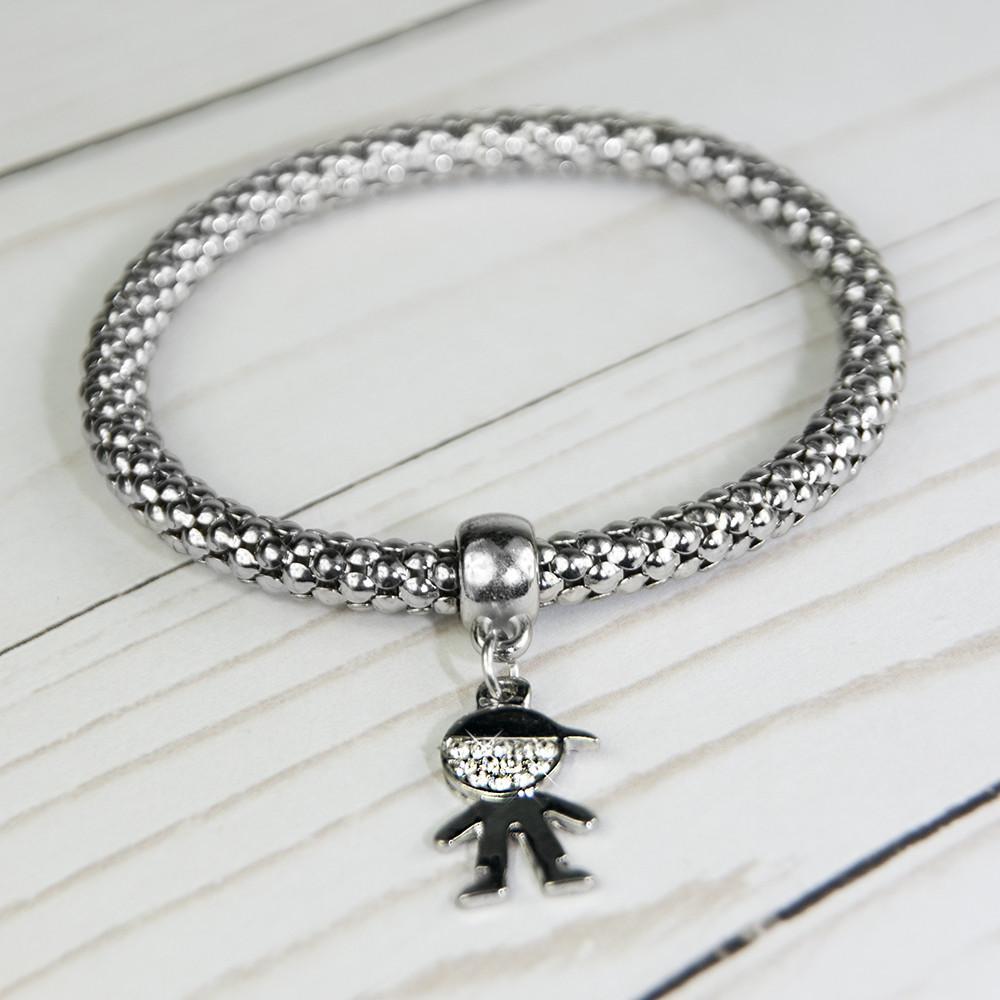 ClaudiaG Qidz Bracelet -Boy Silver