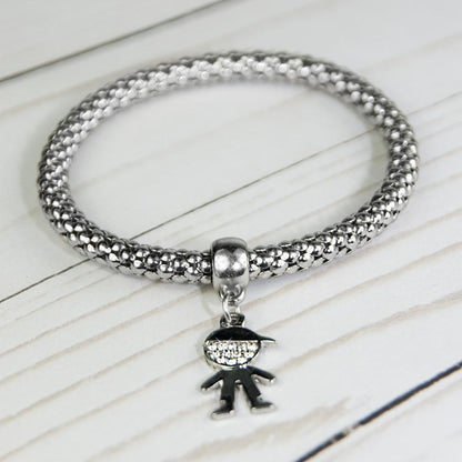 ClaudiaG Qidz Bracelet -Boy Silver