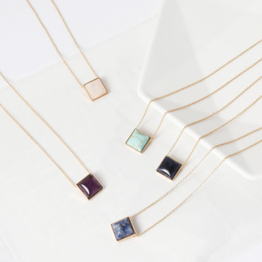 ClaudiaG Square Drop Necklace