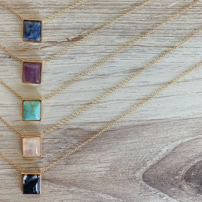 ClaudiaG Square Drop Necklace