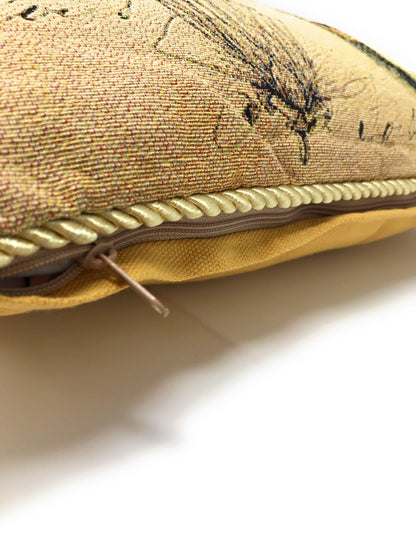DaDa Bedding Dragonfly Dreams Elegant Insect Bug Throw Pillow Cushion Cover - 1-Piece - 18"