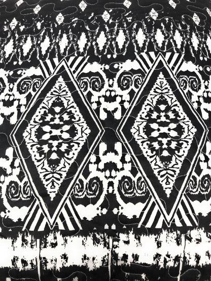 DaDa Bedding Aztec Black & White Diamonds Throw Pillow Covers - 18" x 18" 2-Pack (C14800-1-CC)