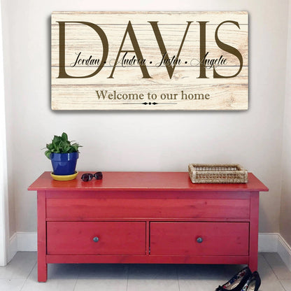 Welcome To Our Home Sign