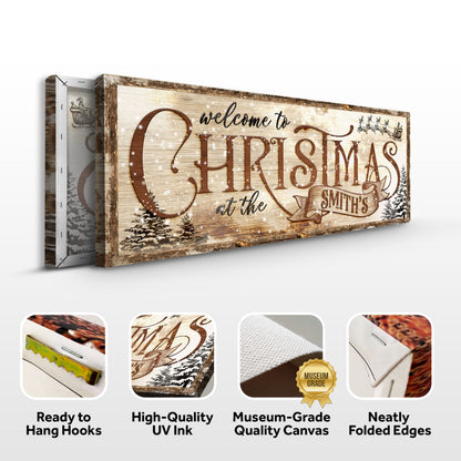 Family Welcome To Christmas Sign