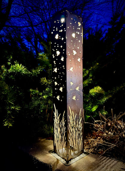 Firefly Meadow Steel Luminary Pillar | Multiple Sizes