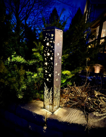 Firefly Meadow Steel Luminary Pillar | Multiple Sizes