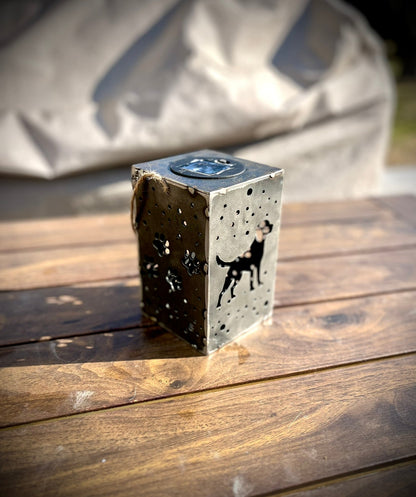 Puppy Cube Steel Hanging Solar Light | 6.5 in. | Pick a Breed