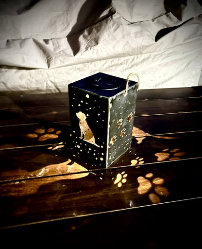 Puppy Cube Steel Hanging Solar Light | 6.5 in. | Pick a Breed
