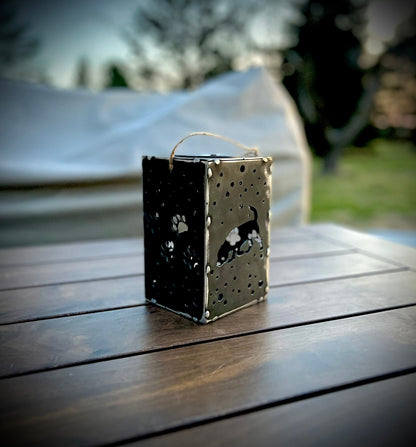 Puppy Cube Steel Hanging Solar Light | 6.5 in. | Pick a Breed