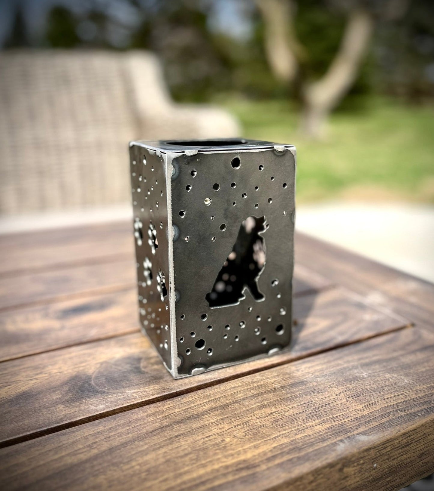 Puppy Cube Steel Hanging Solar Light | 6.5 in. | Pick a Breed
