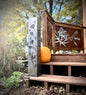 Home Address Wildflower Solar Pillar Light - Steel