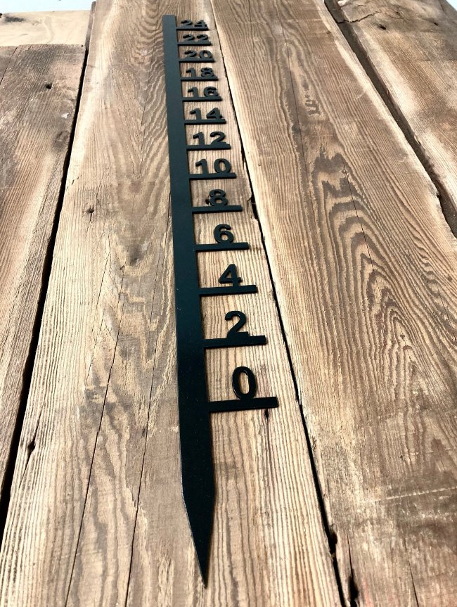 Simple Steel Snow Gauge - Multiple Sizes