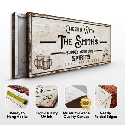 Supply Your Own Spirits Bar Sign