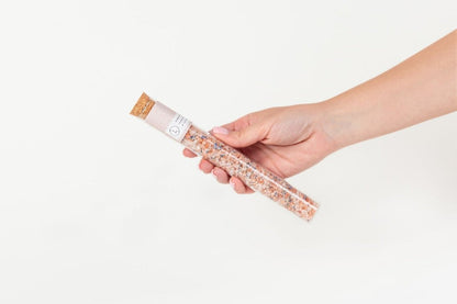 Natural Bath Salts Gift Set in 8 Glass Tubes