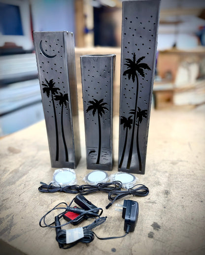 Palm Trees Under the Stars Indoor Luminary | Multiple Sizes