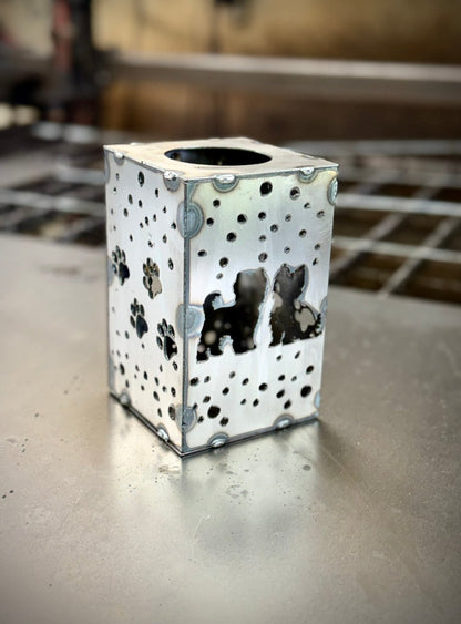 Puppy Cube Steel Hanging Solar Light | 6.5 in. | Pick a Breed