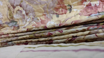 DaDa Bedding Cottage Floral Blossoming Patchwork Quilted Coverlet Bedspread Set (DXJ103112)