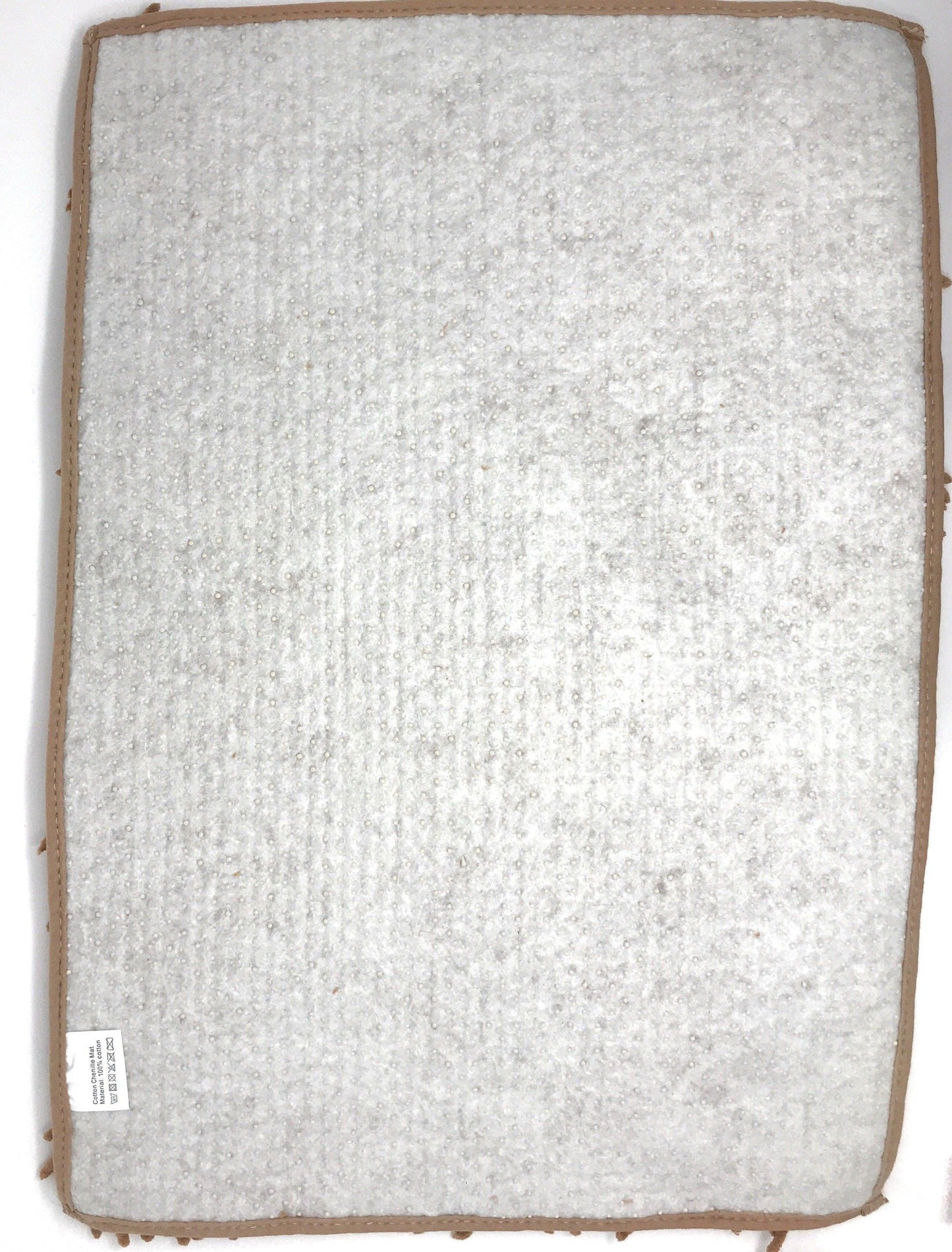DaDa Bedding Coffee Brown Shaggy Soft Chenille Noodle Carpet Rug Bath Mat
