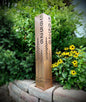 Simple Pines Address Solar Pillar - Steel