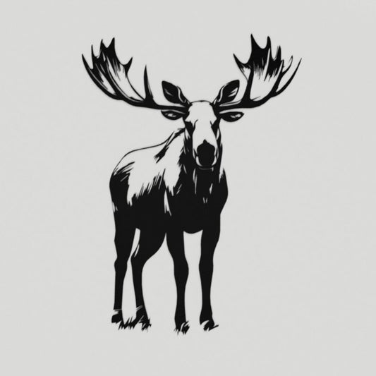 Steel Bull Moose Wall Art