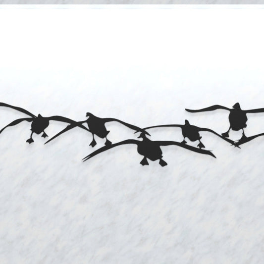 Steel Flock of Incoming Canada Geese | Wall Art