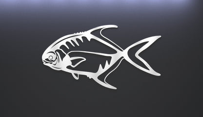 Steel Permit Fish Wall Art