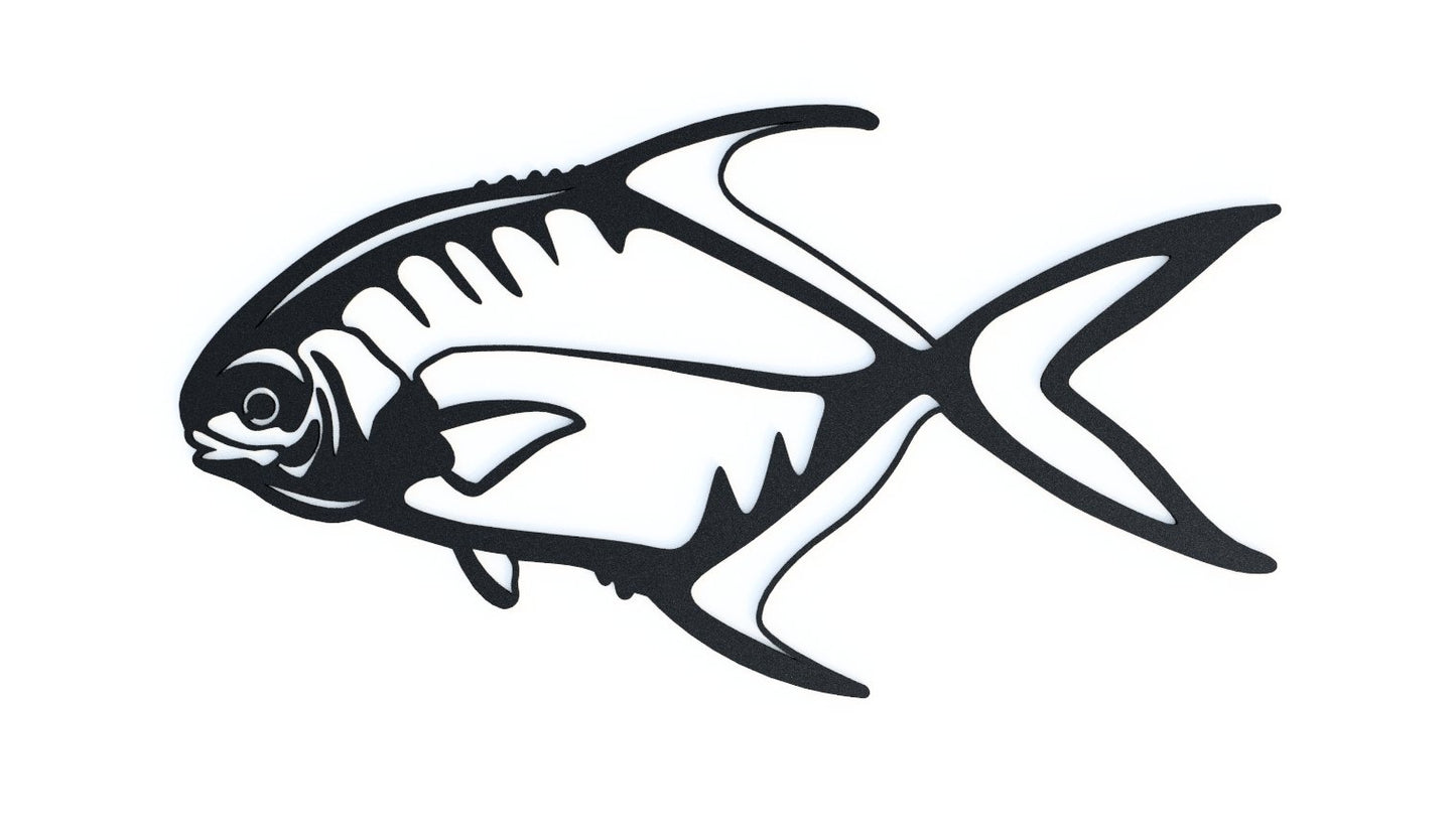 Steel Permit Fish Wall Art