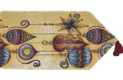 DaDa Bedding Bohemian Ornaments Colorful Holiday Lanterns Tapestry Dining Table Runner (14916)