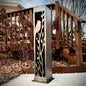 XL Cardinal at Dusk Luminary Pillar w/ Solar Cap | Steel