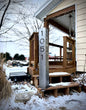 XL Home Address Solar Pillar Light - Steel